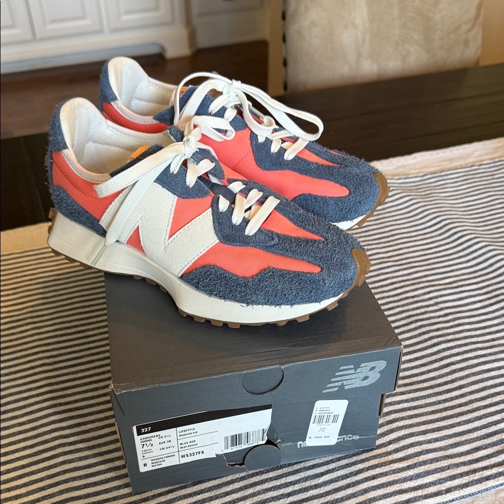 New Balance Coral and Navy Athletic Shoes